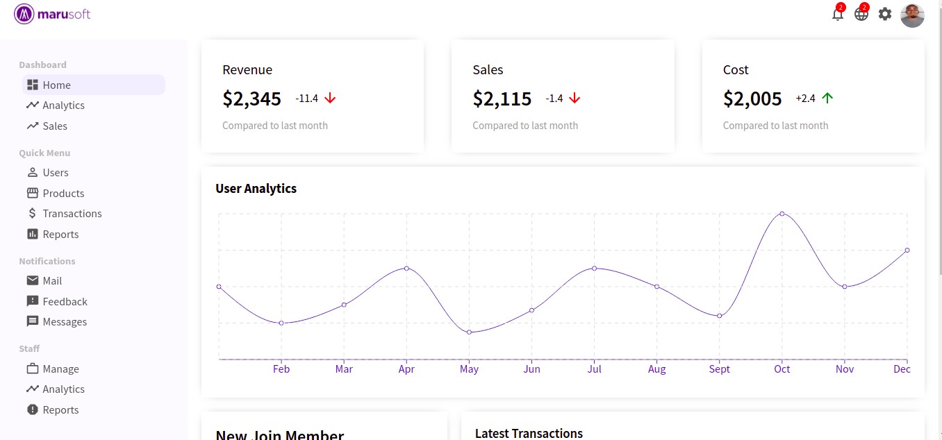 react-admin-dashboard